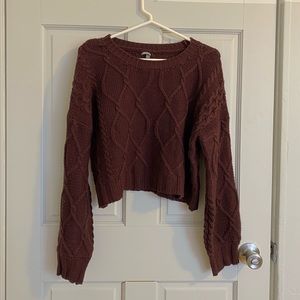 Charlotte Russe crop mulberry sweater, size M